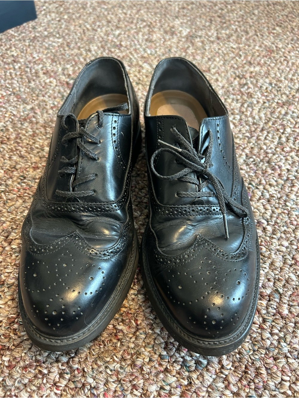 Rockport Black Leather Wingtip Oxford Dress Shoes - Picture 3 of 4
